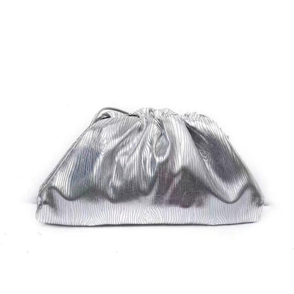 Ladies Fashion Creative Metallic Cloud Pleated Bag