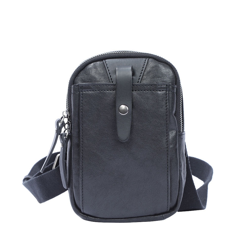 Leather One Shoulder Crossbody Bag For Men And Women