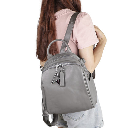 Fashion Simple First Layer Cowhide Large Capacity Shoulder Bag