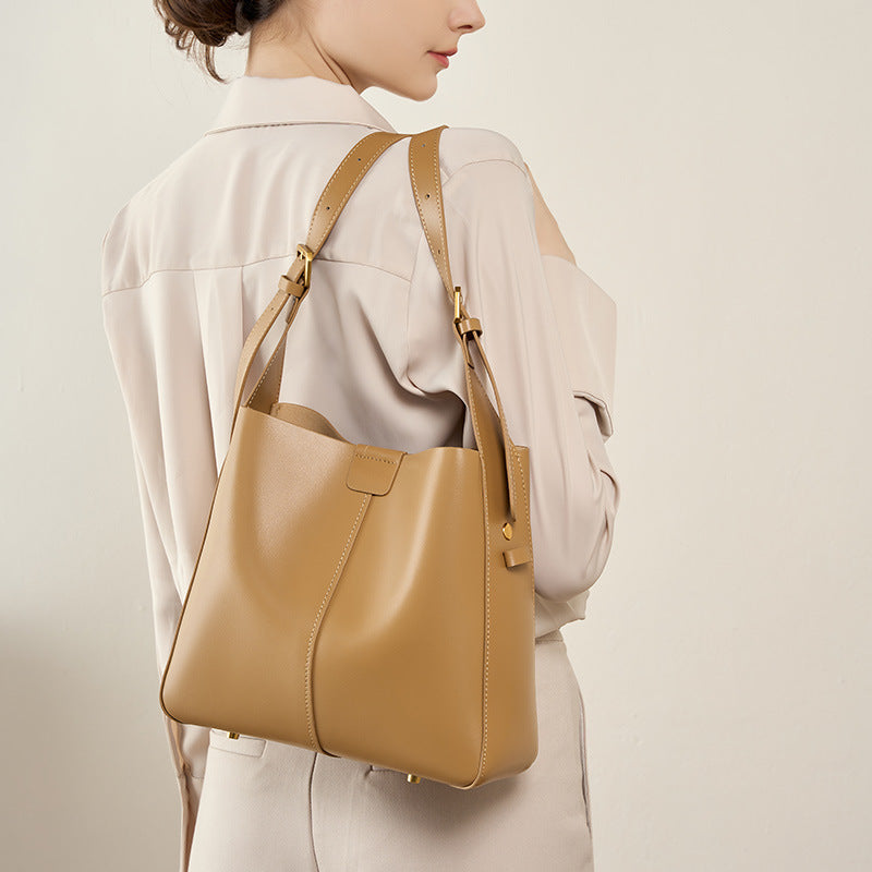 New Spring Bucket Bag Soft Leather