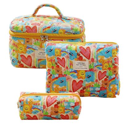 Cotton Cosmetic Bag Portable Toiletry Storage