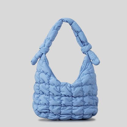 Sac à main plissé simple à texture bulle matelassée pour femme