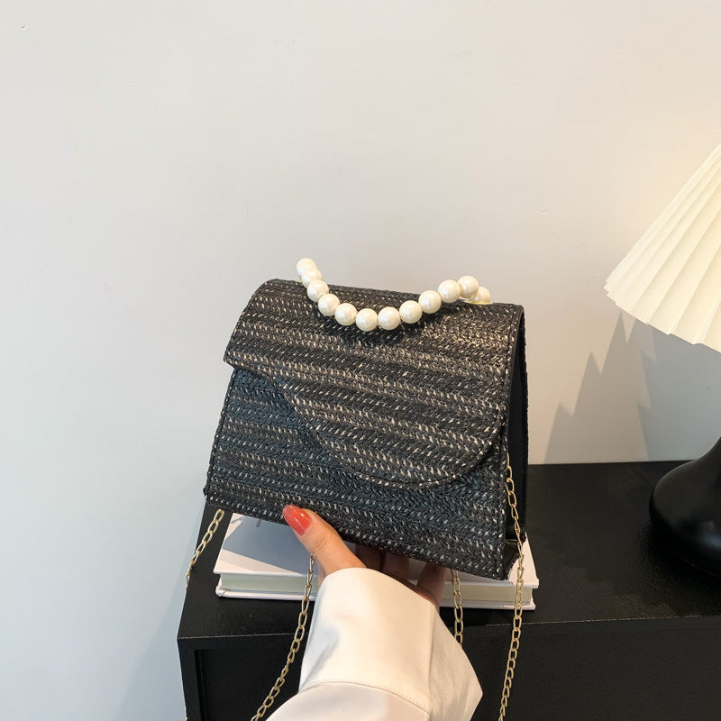 Sac à main à chaîne de perles au tempérament doux de style étranger