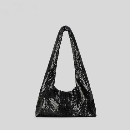 Bolso de aluminio con diamantes de imitación para mujer de la marca Fashion Minority