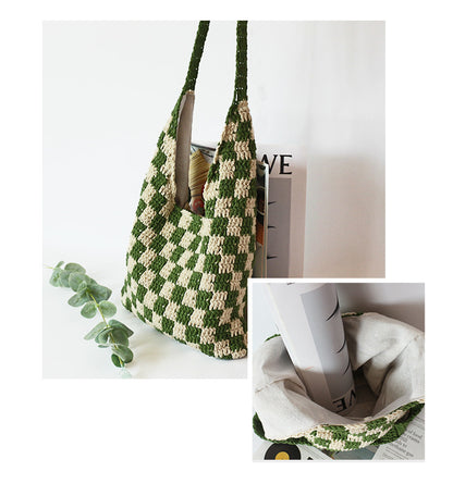 Sac tissé en laine de style artistique pour femme