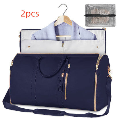 Sac de voyage de grande capacité pour femme, sac à main pliable pour costume, fourre-tout imperméable pour vêtements