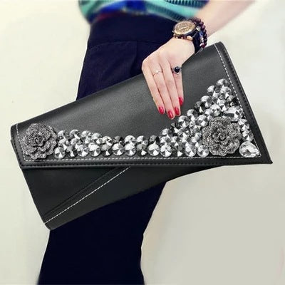 Rhinestone Crossbody Clutch Envelope  Small Bag