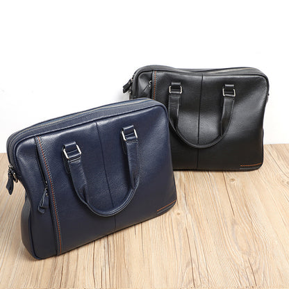 Leather leather handbag for men