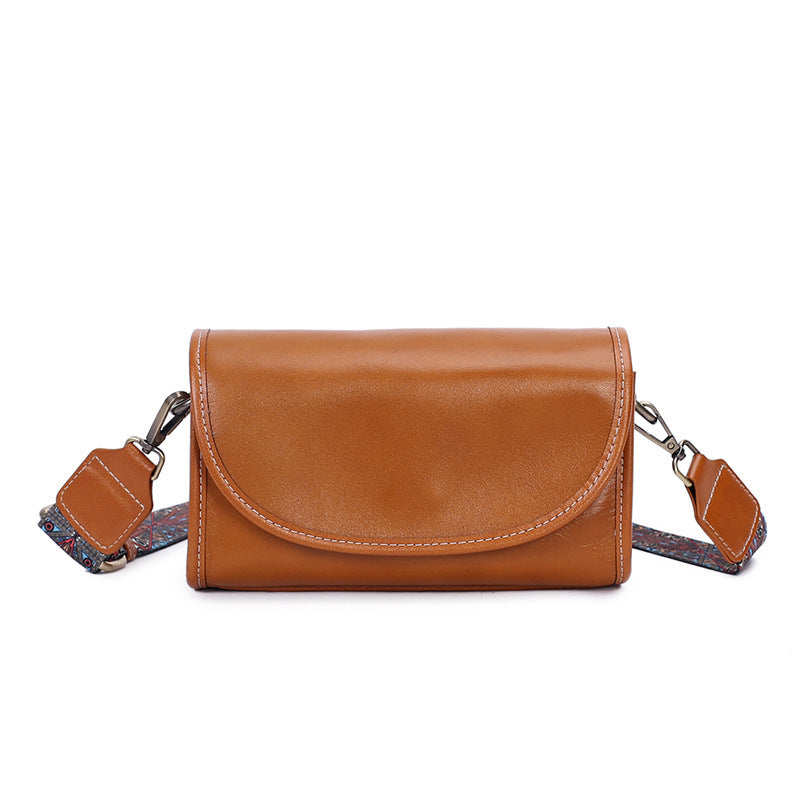 Sac messager en cuir de vachette pour fille simple