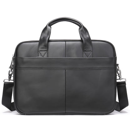 Business first layer leather briefcase