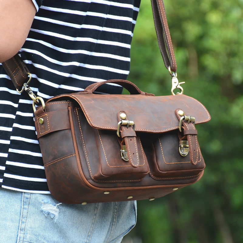 Crazy Horseskin Vintage Handmade Tote