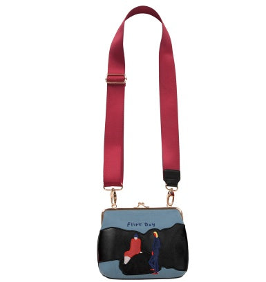 Bolso de terciopelo vintage, bolso de mensajero vintage con bordado de lona para mujer de la serie 2020 de One Day