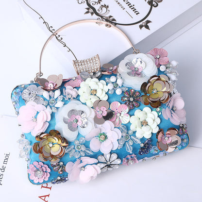 New Handmade Flower Dinner Embroidered Women's Bag