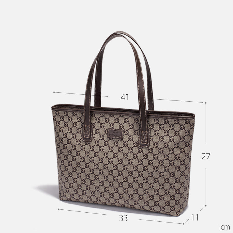 Sac fourre-tout en cuir véritable de grande capacité pour femme