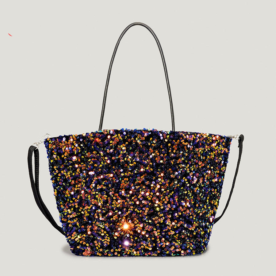 Sac fourre-tout à paillettes super flash pour femme automne et hiver