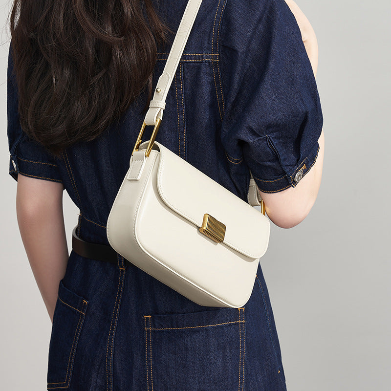 Sac à bandoulière en cuir véritable pour femme