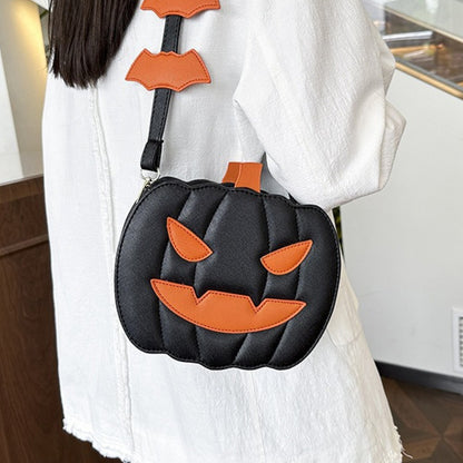 Sac à bandoulière citrouille d'Halloween pour femme, sac à main fantaisie citrouille, sac à bandoulière diable d'Halloween, sac à main amusant