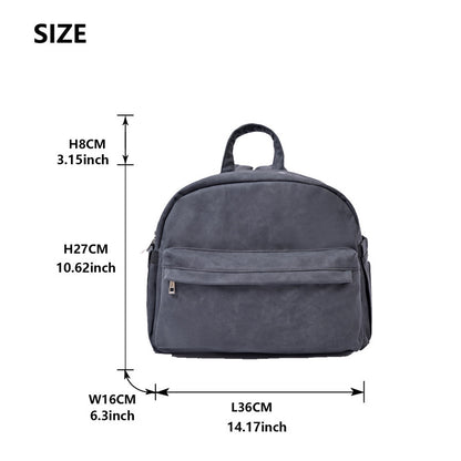 Mummy Multifunctional Backpack Large Capacity PU Leather Dry Wet Separation Travel Baby Bag