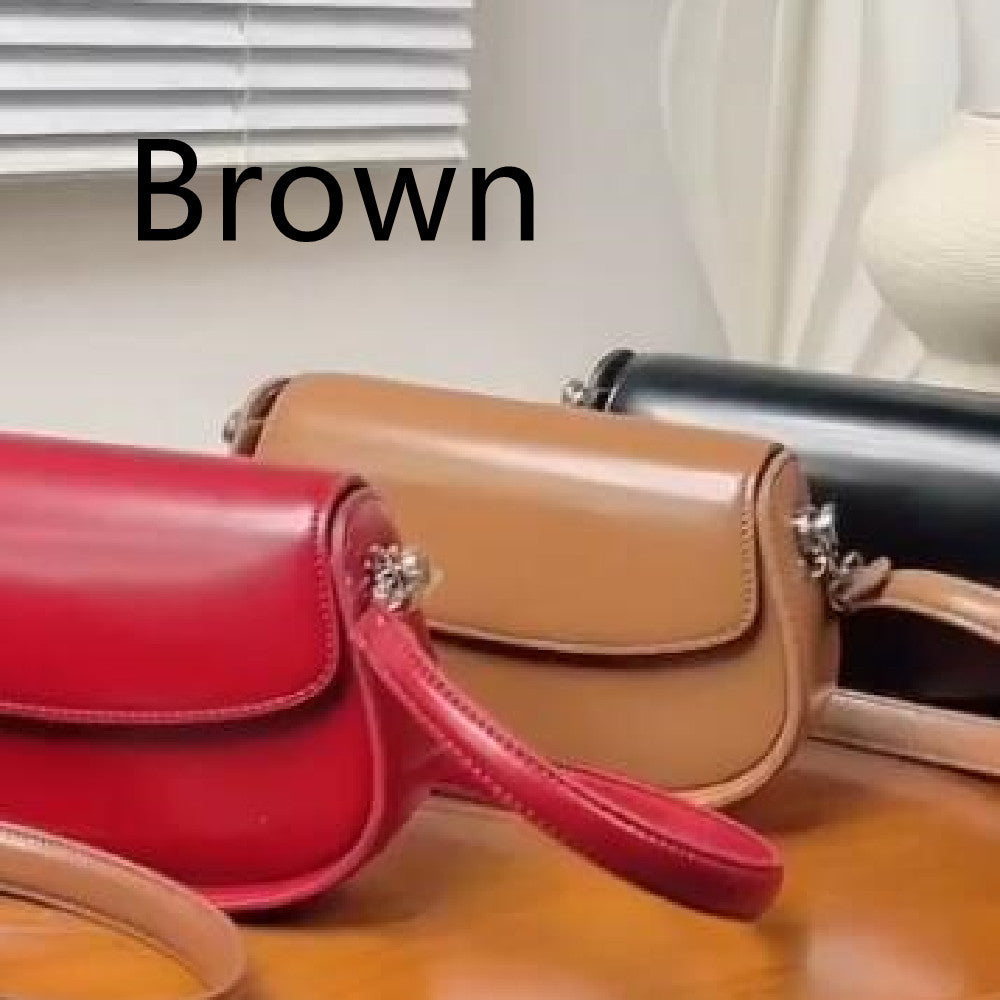 Fashion Underarm Bag Saddle Bag Crossbody Genuine Leather Bag