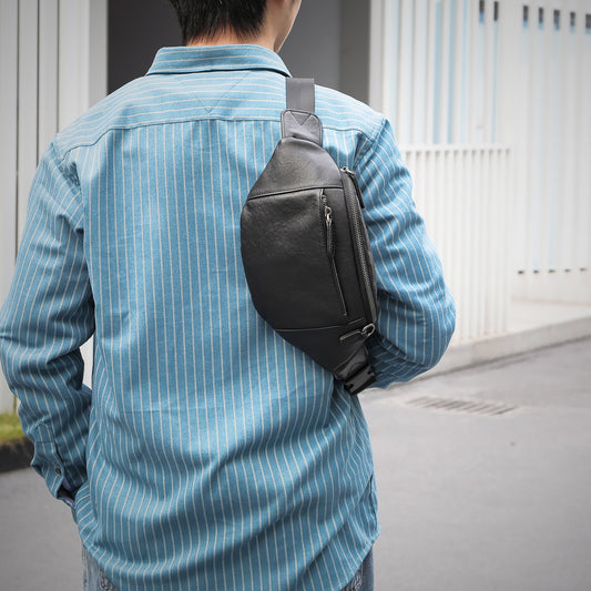 Sac messager en cuir véritable pour homme, sac à bandoulière multifonctionnel en cuir de vachette de première couche