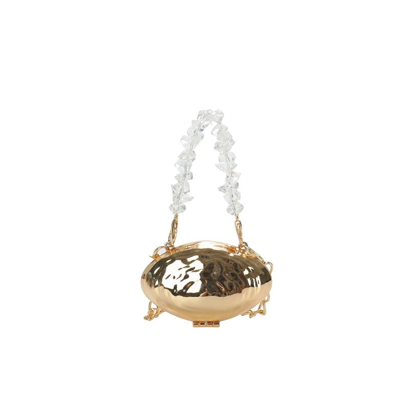 Egg Shell Dinner Party One-shoulder Crossbody Chain Women's Bag