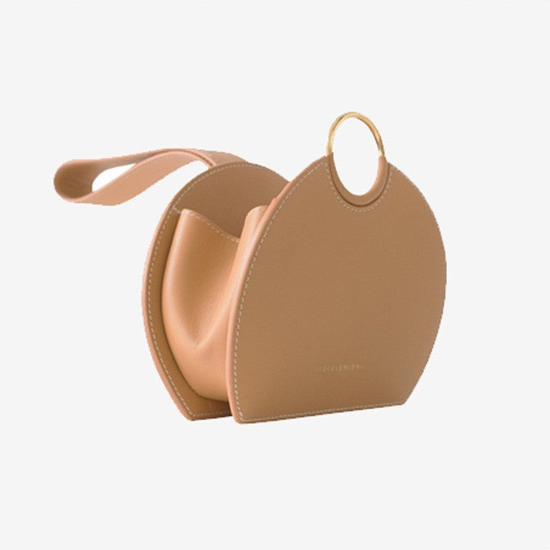 Sac à main simple en forme de demi-cercle pour femme