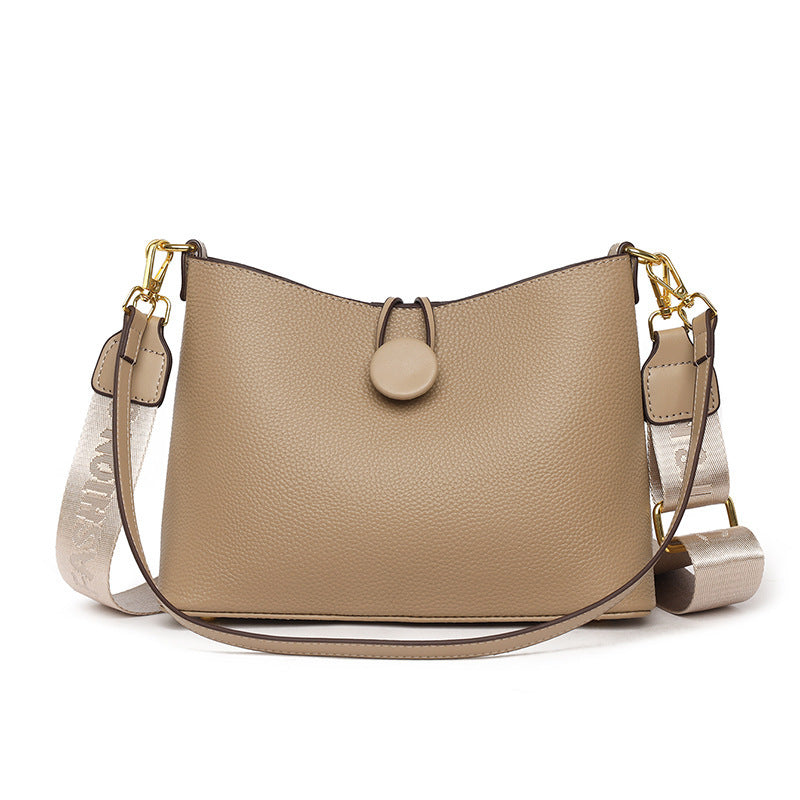 Cowhide Bucket Women's Shoulder Crossbody Bag