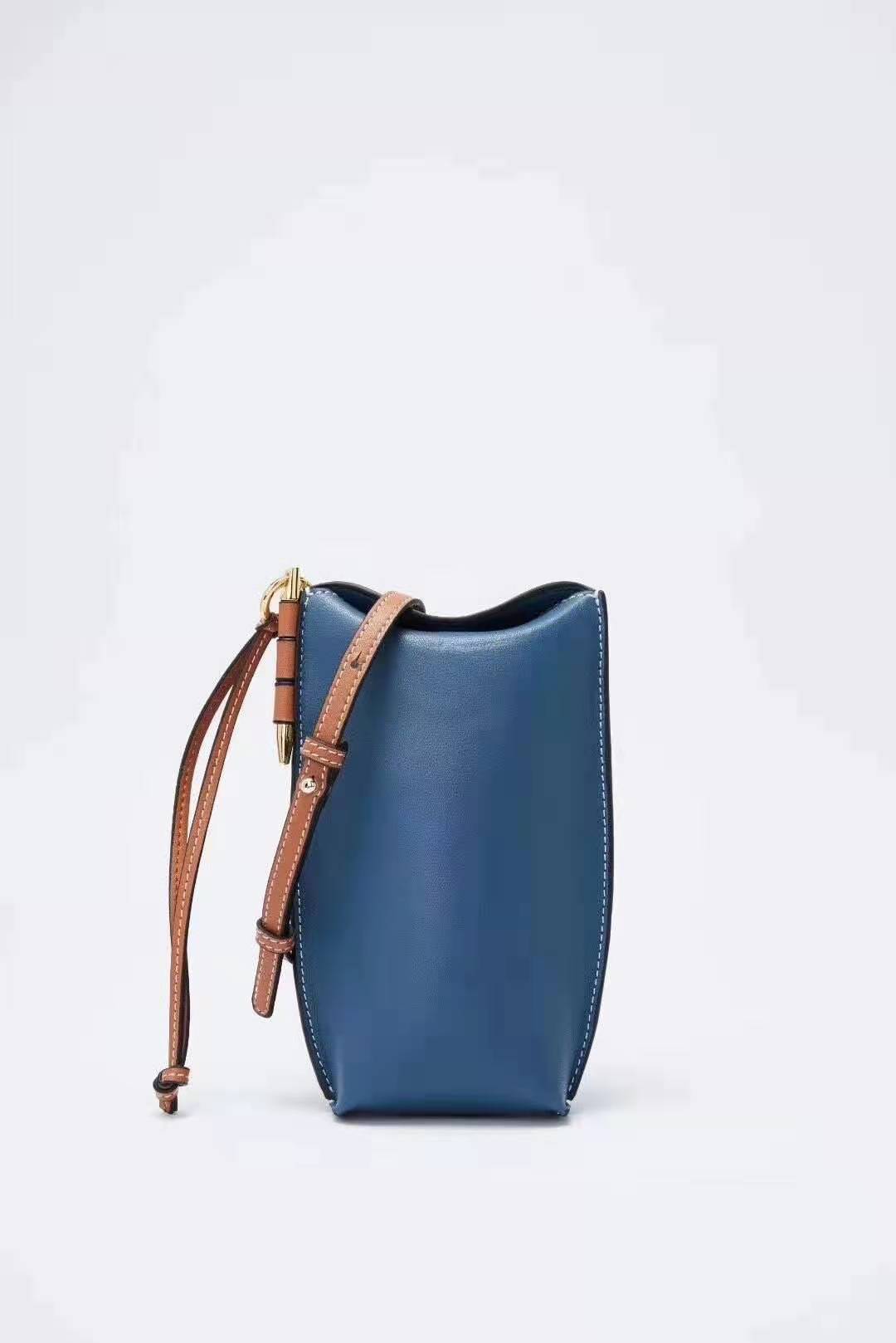 Bolso bandolera de piel auténtica estilo tendencia