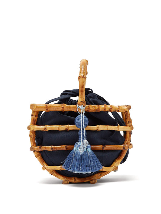 Tassel women bag bamboo bag