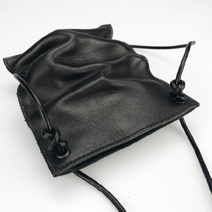 Sac à bandoulière en cuir froissé et empilé