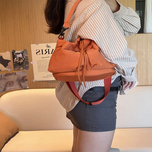 Multi-pocket Lightweight Bucket Bag Canvas Bag