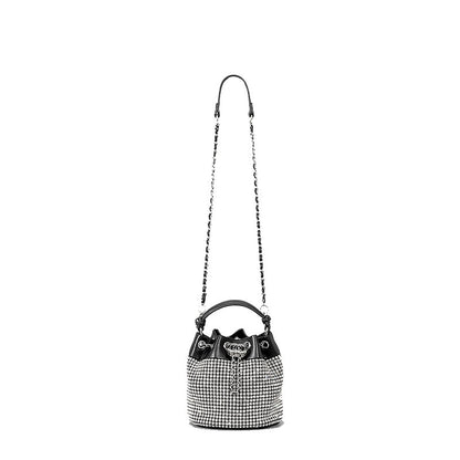 Sac seau à strass pour femme avec niche et strass