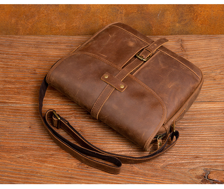 Handmade Genuine Leather Crossbody Shoulder Bag European And American Fashion