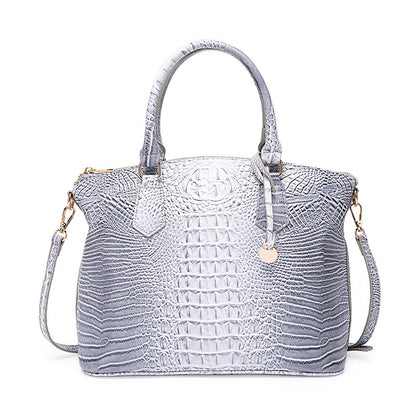 Sac messager portable à motif crocodile rétro pour femme