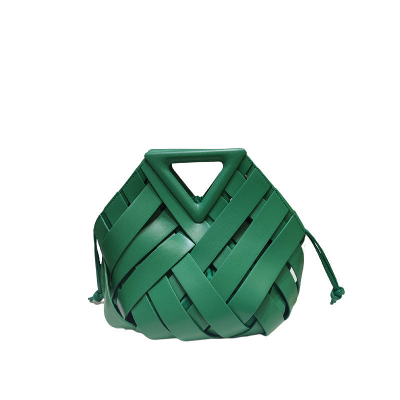 Bolso bandolera con hebilla magnética triangular para mujer