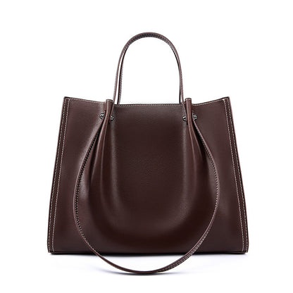 Sac à bandoulière en cuir véritable pour femme, grande capacité, de haute qualité, portable, automne et hiver