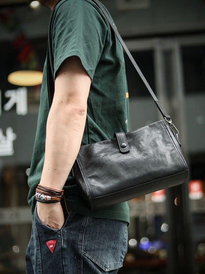 Cowhide One Shoulder Diagonal Fashion Bag