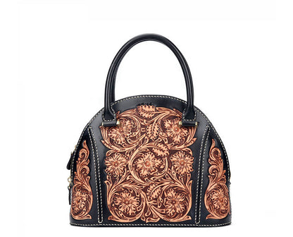 Sac fourre-tout polyvalent en cuir avec couche de coquille pour femme