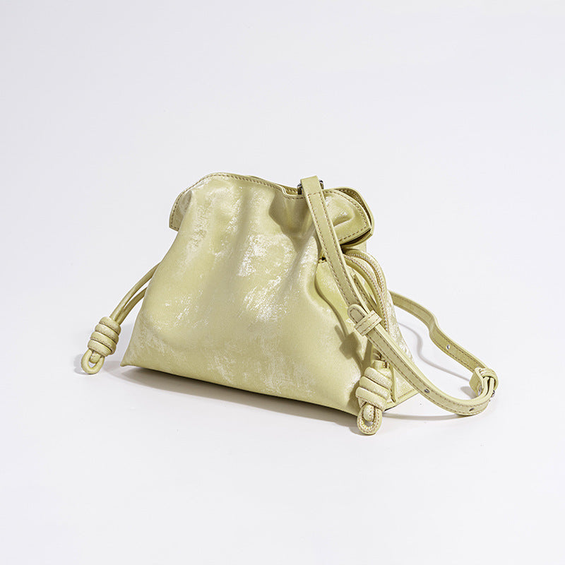 New Chinese Satin Cowhide Drawstring Lucky Bag