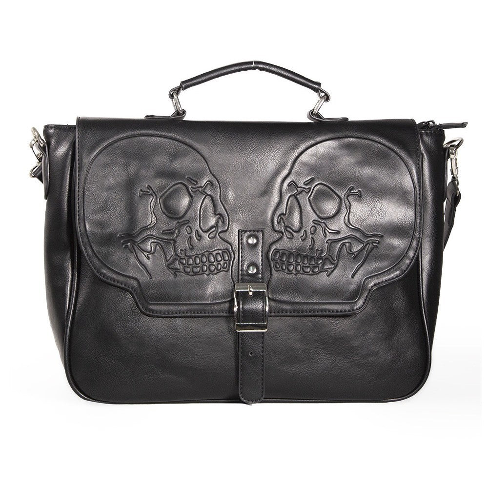 Bolso bandolera de un solo hombro con calavera gótica punk