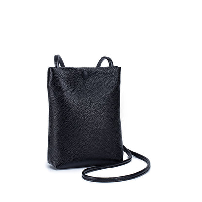 Sac à bandoulière en cuir pour femme, petit, simple et décontracté