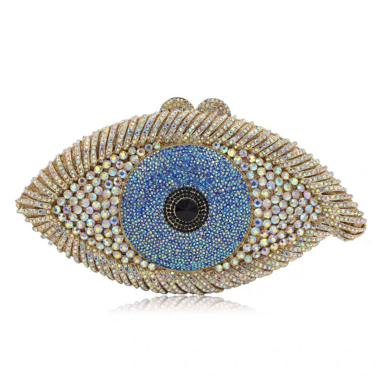 Bolso de mujer con forma de ojo de diamante para noche