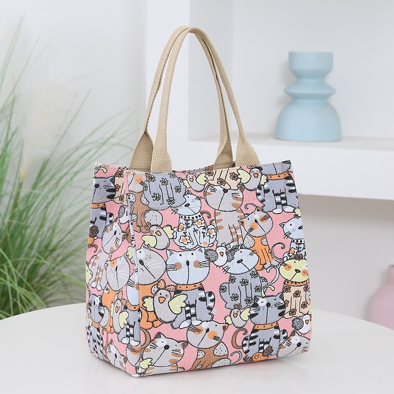 Sac à main portable de grande capacité pour femme avec motif dessin animé