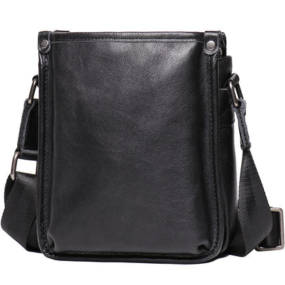 Sac à bandoulière en cuir pour homme Sac à bandoulière multicouche en cuir de vache