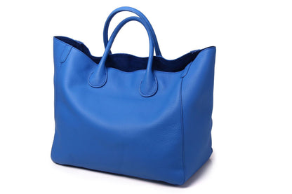 Sac fourre-tout simple en cuir véritable de grande capacité