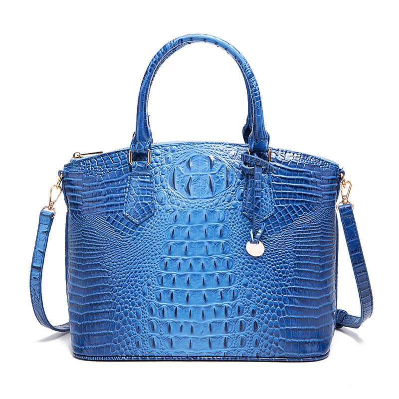 Sac messager portable à motif crocodile rétro pour femme