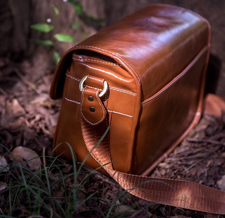 Oil Leather Camera Bag SLR