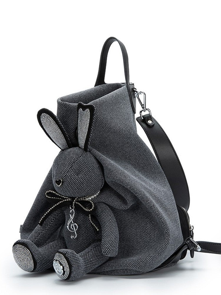 Bolso de mujer, mochila informal de moda con diseño de conejo