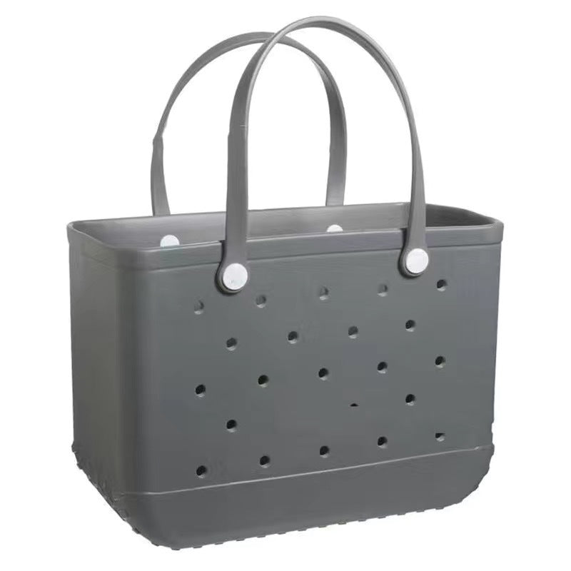 Rubber Women Bogg Bag Fashion Summer Pool Shoulder Handbag EVA Small Capacity Shopping Basket Female Makeup Tote Beach Jelly Bag