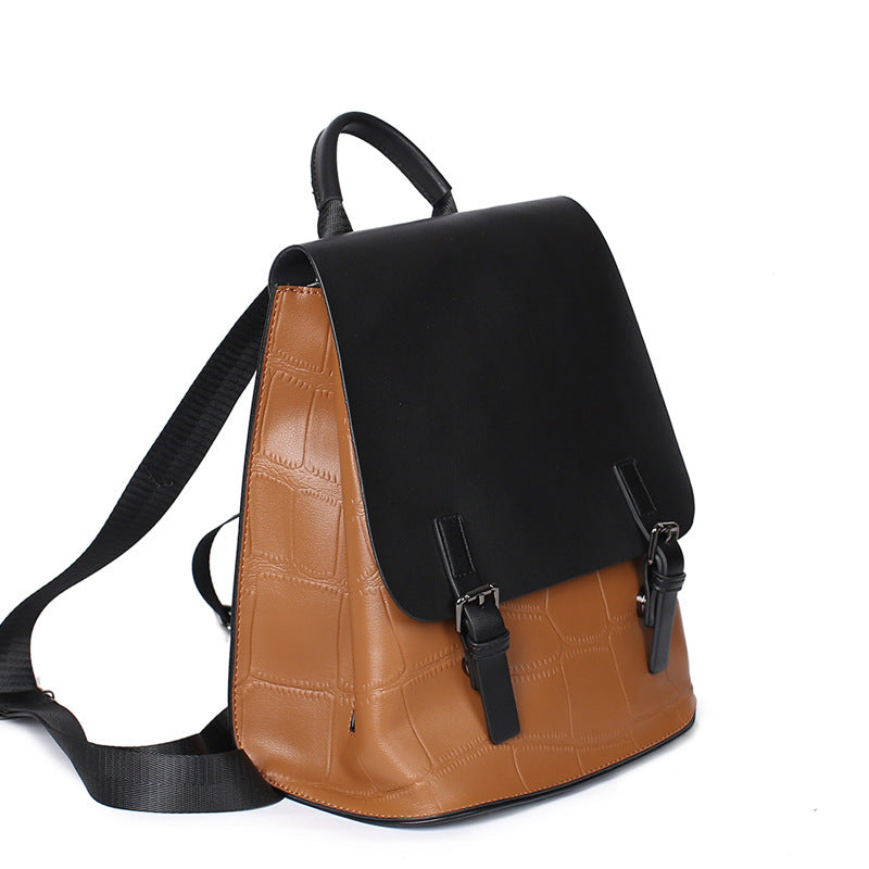 Genuine Leather Assorted Colors Women's Cow Leather Bag Simple Backpack